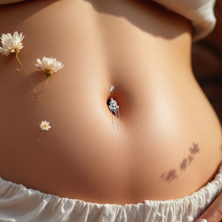 piercing ombelico titanio