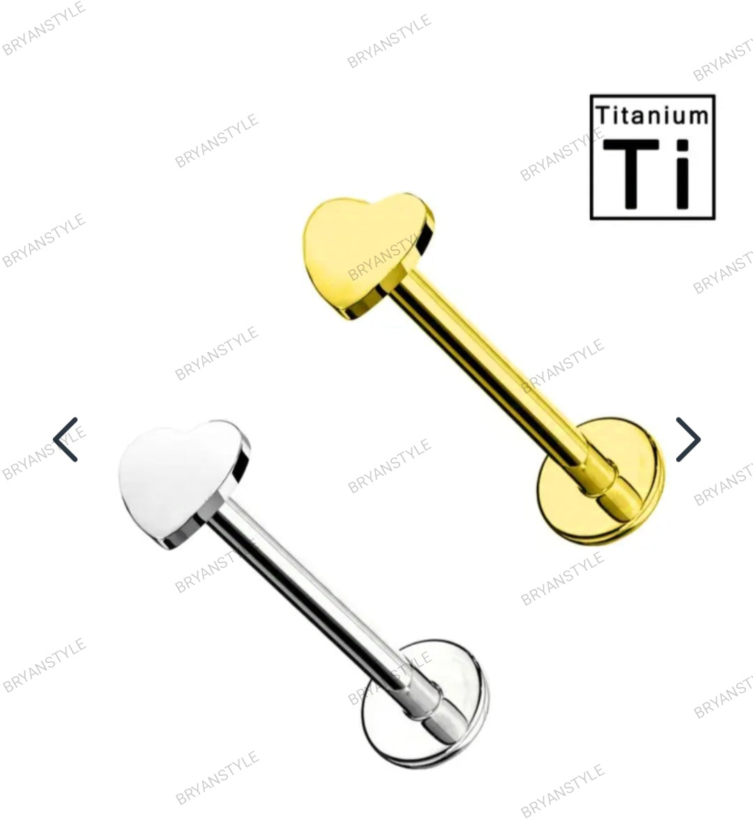 piercing labret a forma di cuore