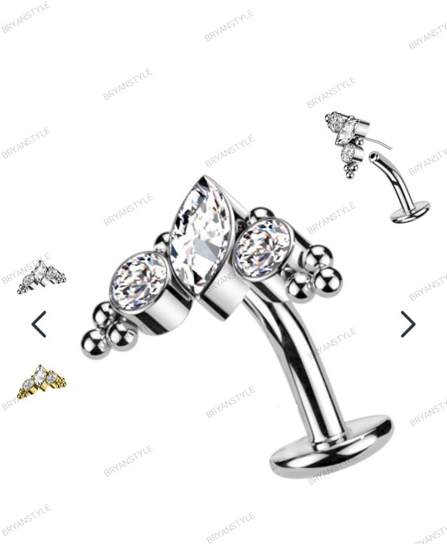 Piercing Ombelico Cristallo Push-in
