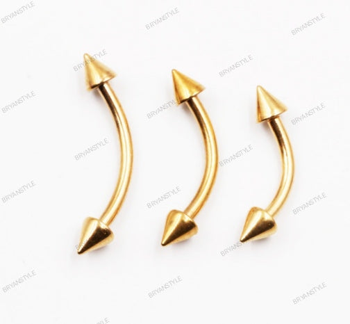 piercing sopracciglio a doppie punte