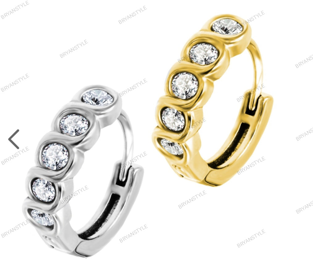 piercing cerchio con cristalli acciaio chirurgico