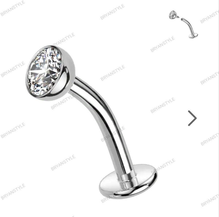 Piercing ombelico con cristallo solo sopra