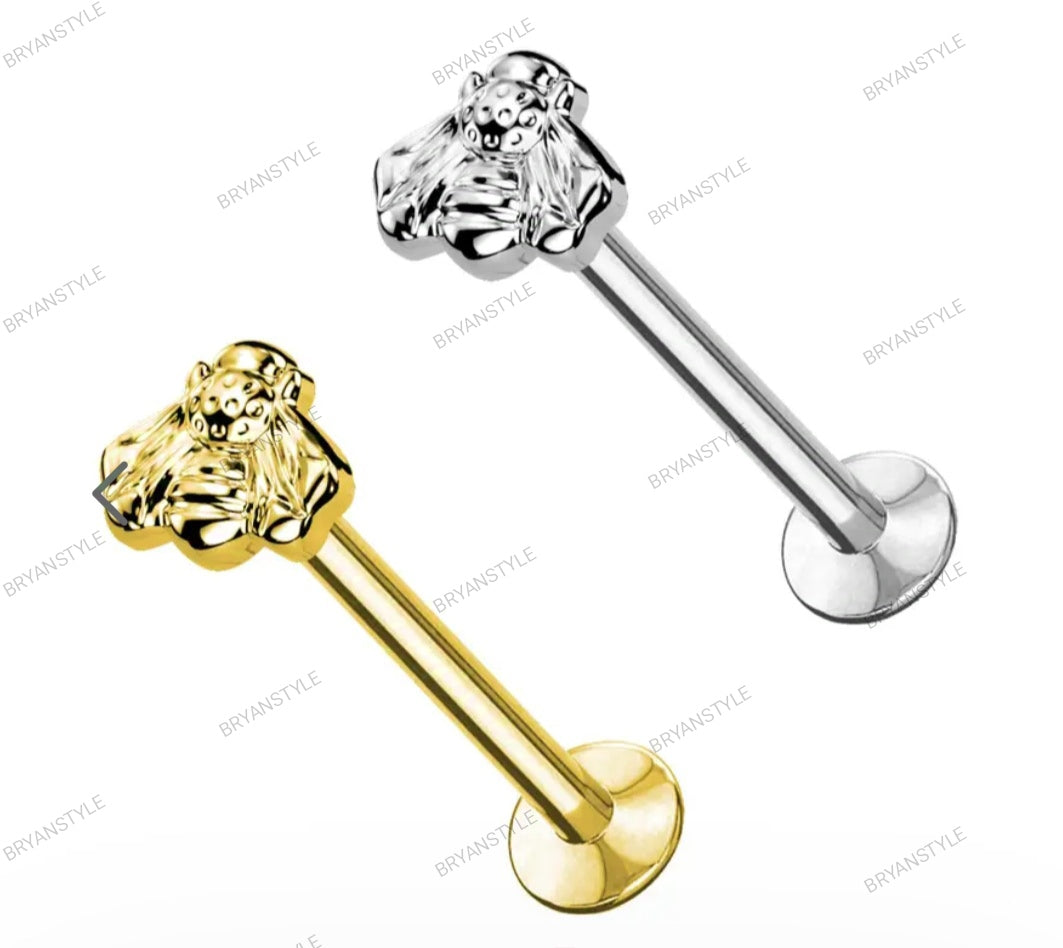 Labret push-in a forma di ape