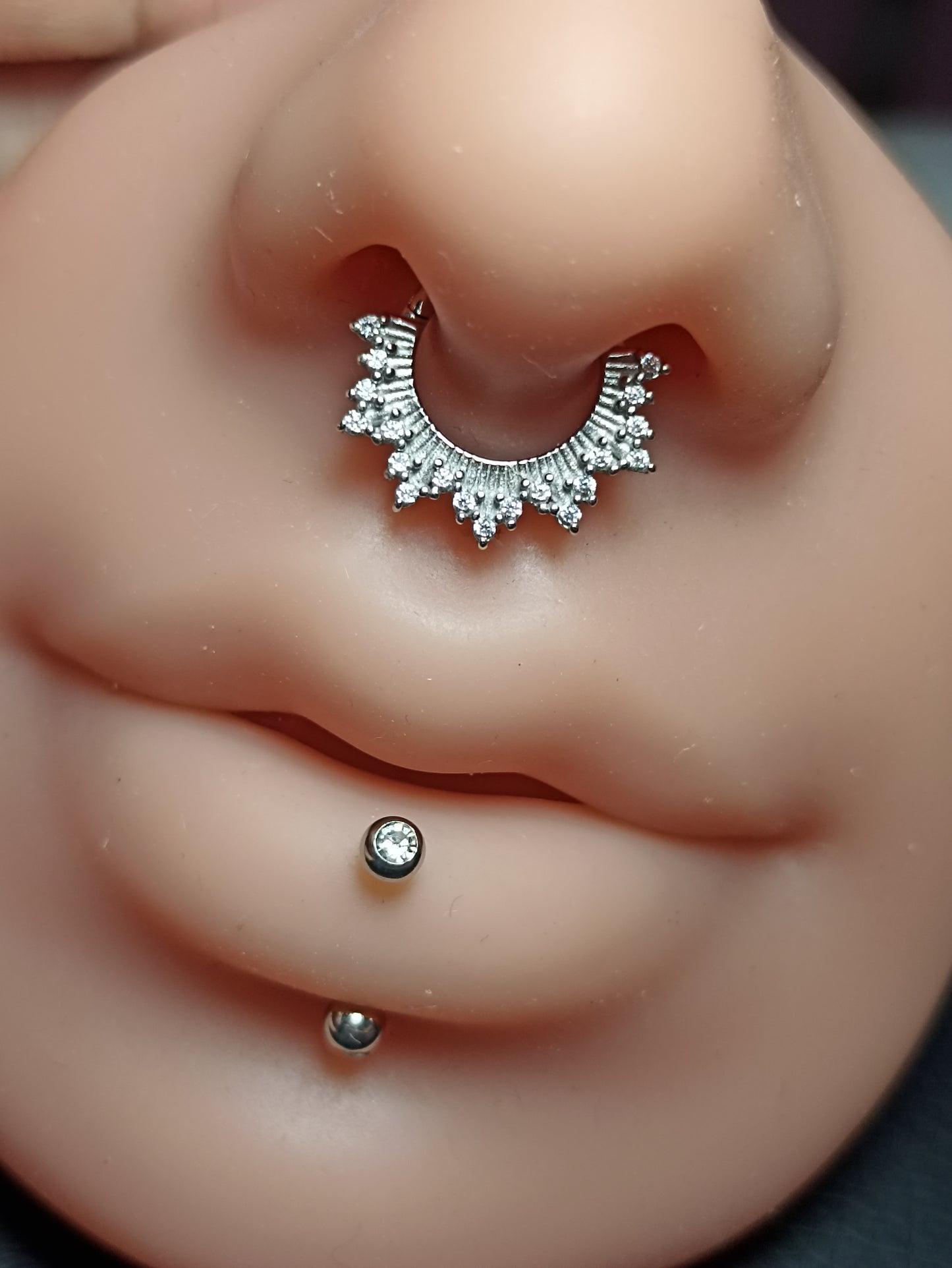 cerchio clicker in acciaio con cristalli