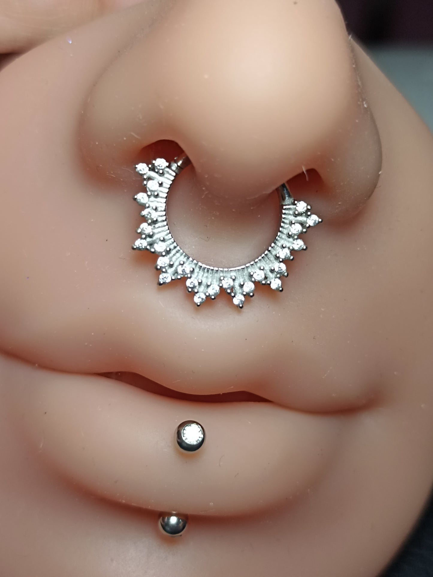 cerchio clicker in acciaio con cristalli