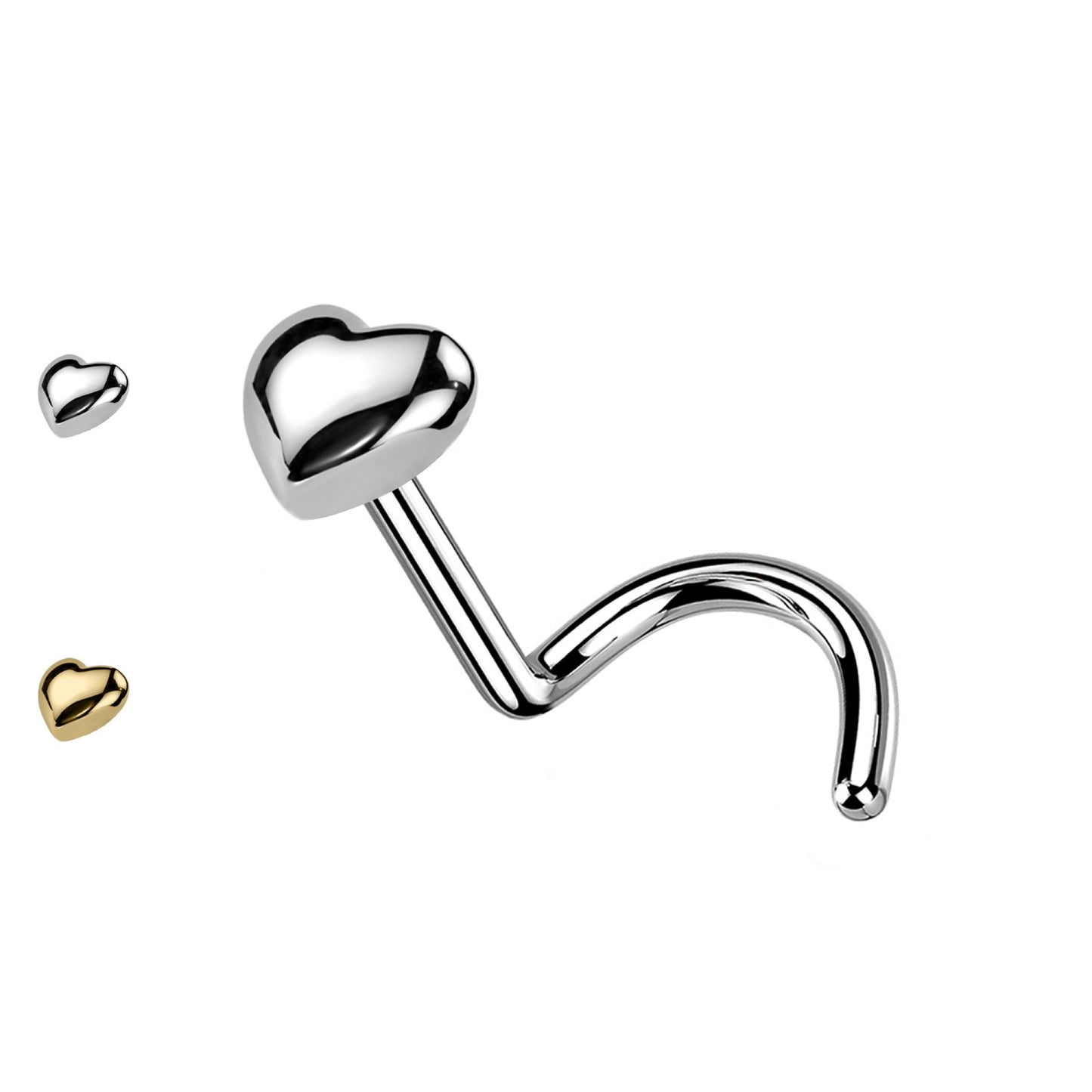 Stud Naso a Forma di Cuore