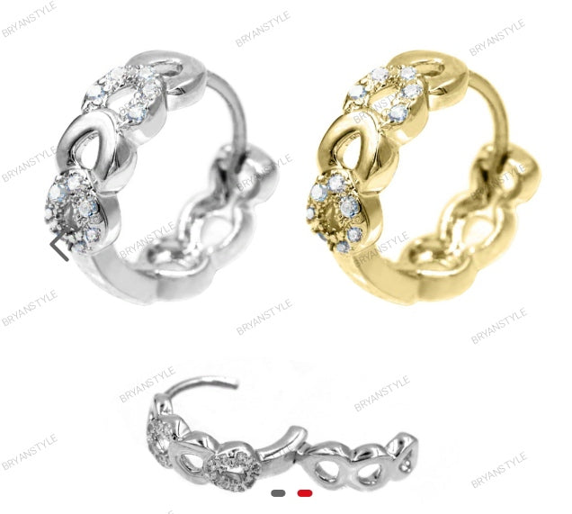 Piercing cerchio a catena con cristalli
