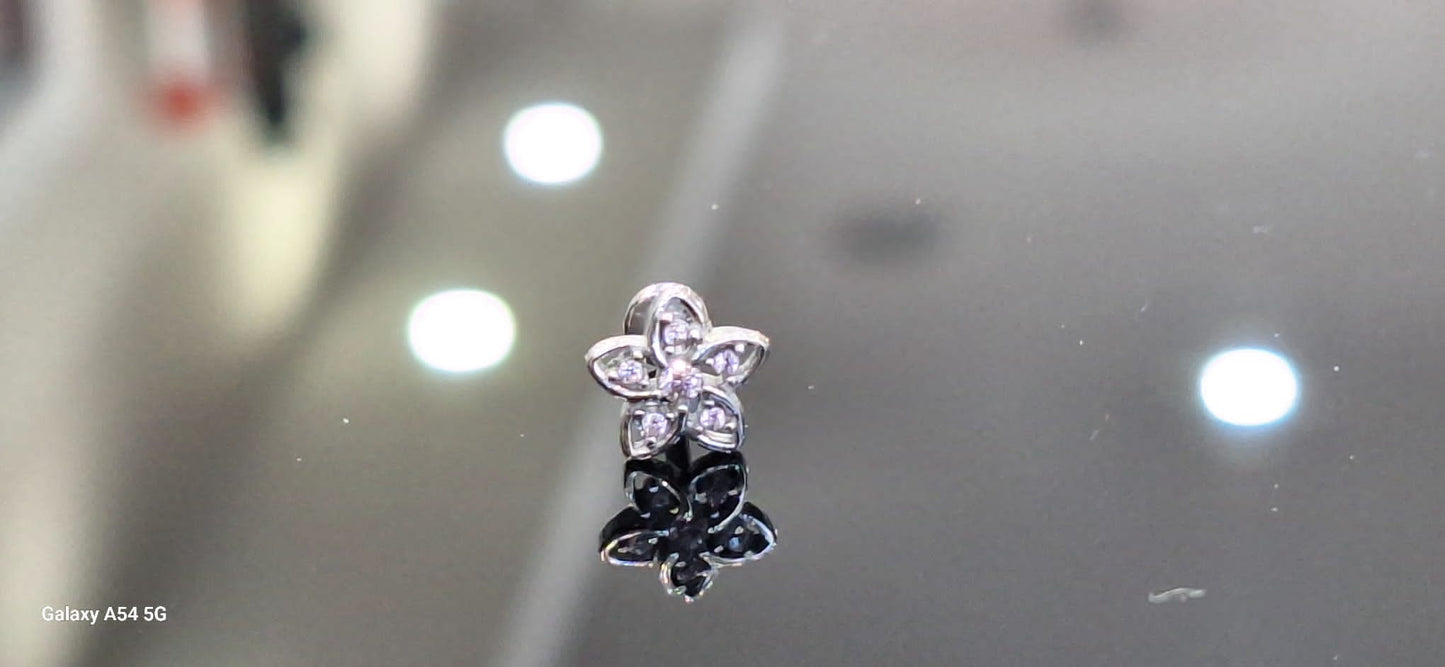 Piercing Labret con Fiore Cristallo