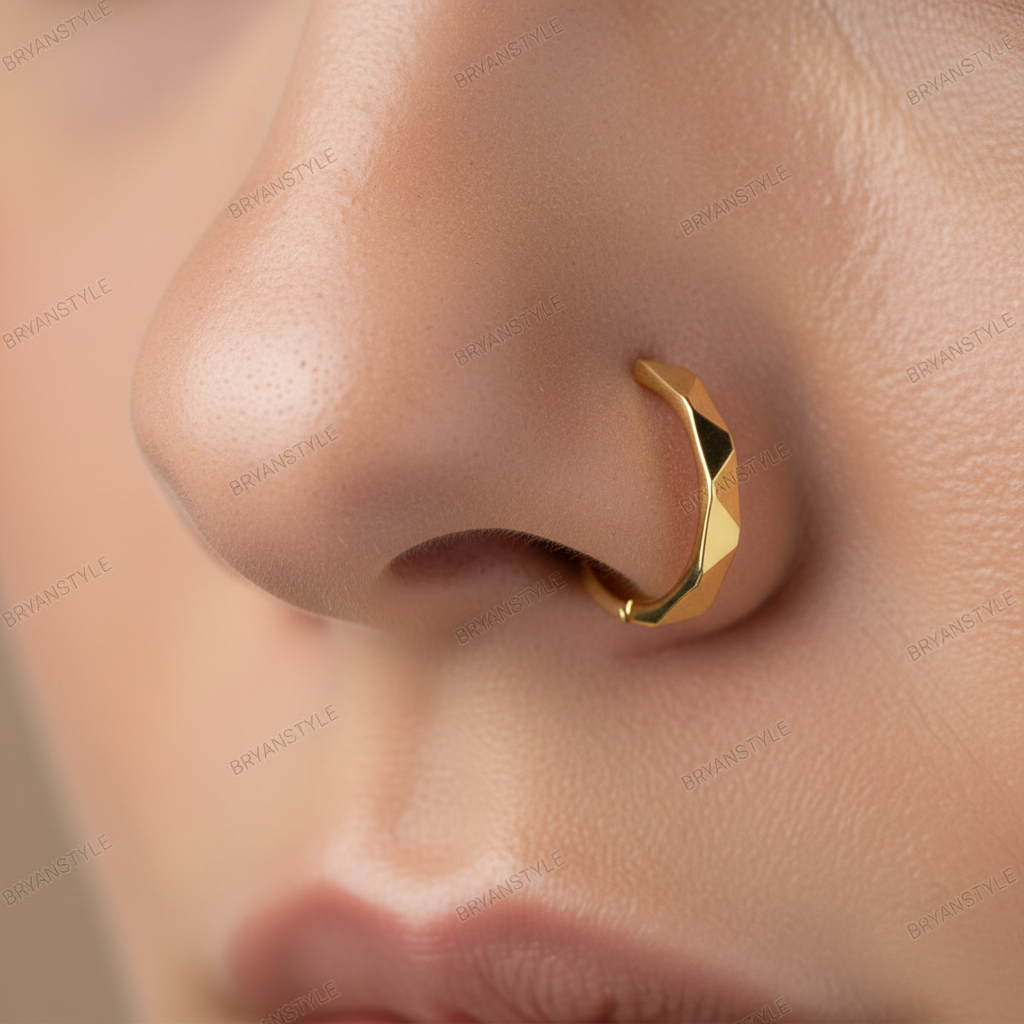 piercing cerchietto per naso con ritagli