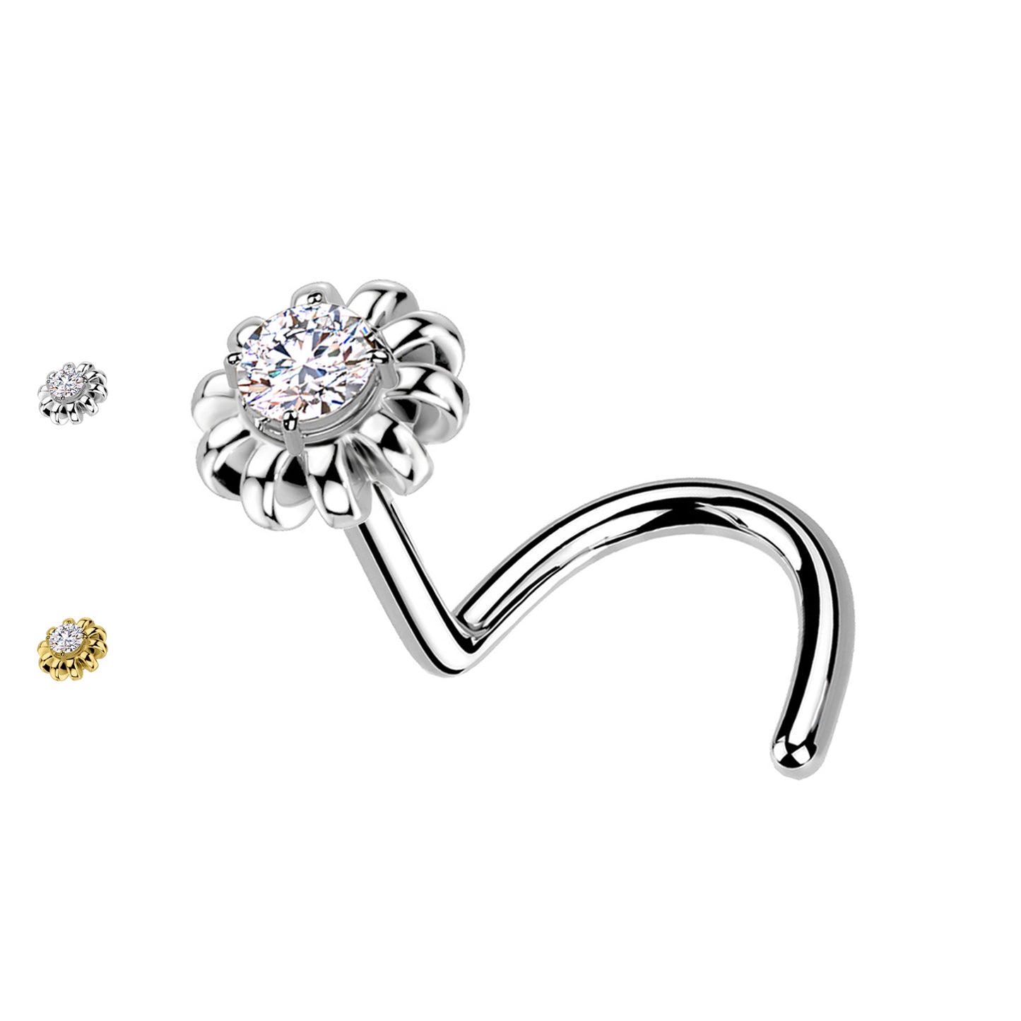 piercing naso a forma di fiore