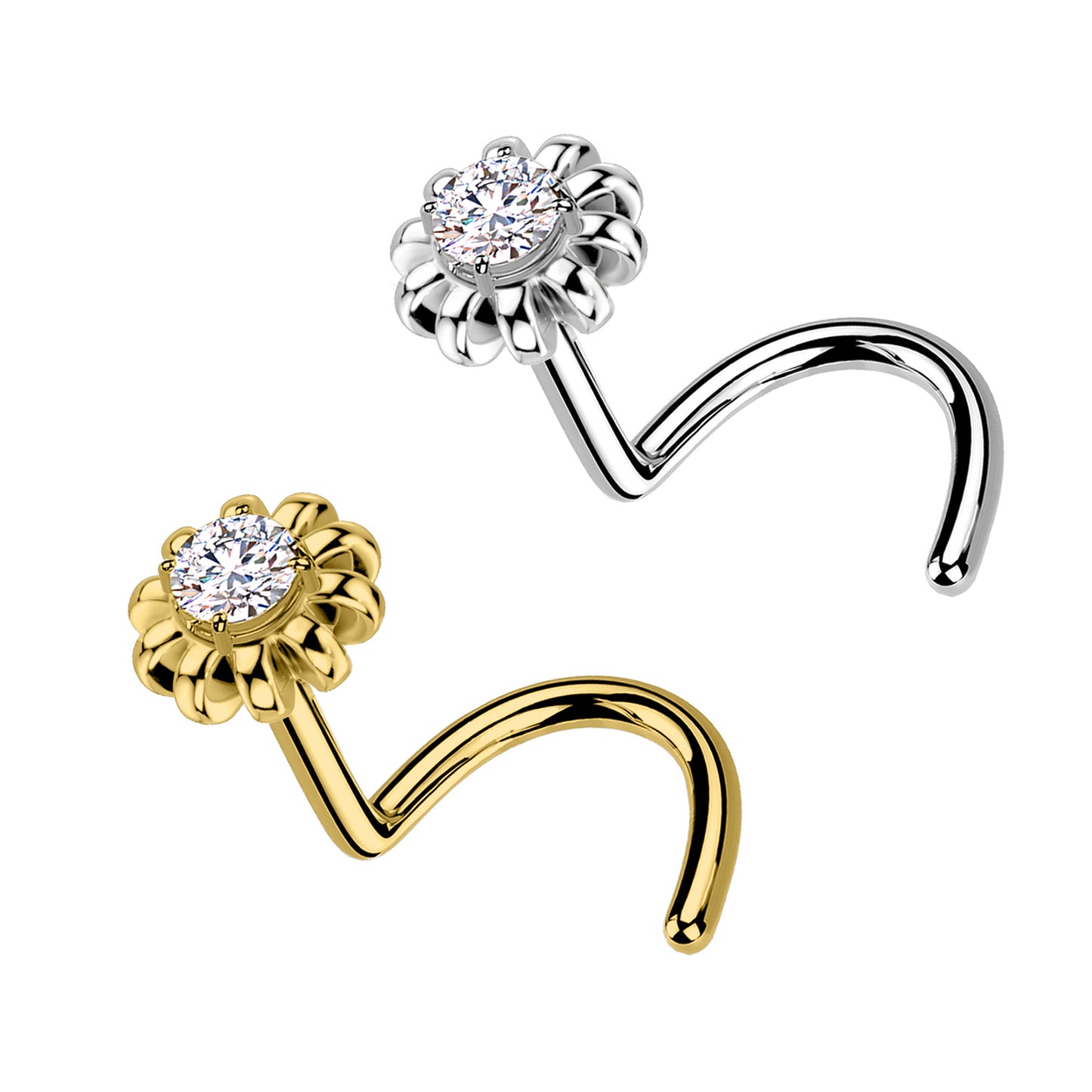 piercing naso a forma di fiore