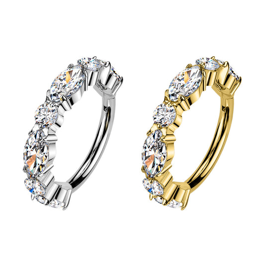 Piercing Cerchio Clicker con Cristalli